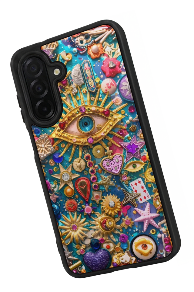 Samsung Galaxy A56 Uyumlu Göz Tasarımlı Glossy Premium Kılıf