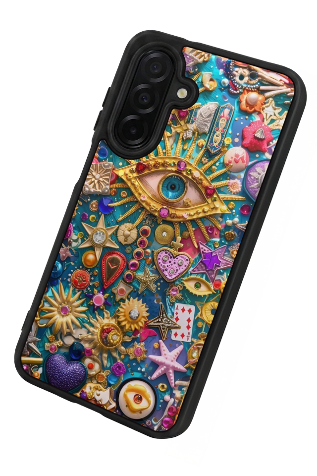 Samsung Galaxy A56 Uyumlu Göz Tasarımlı Glossy Premium Kılıf