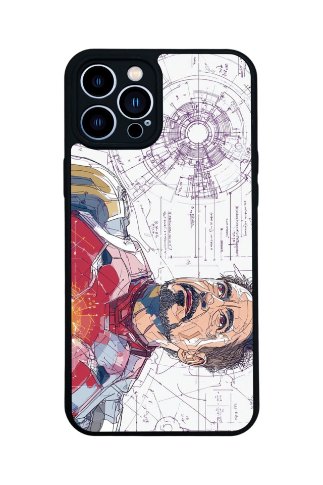 iPhone 13 Pro Max Uyumlu Iron Man ( Demir Adam ) Tasarımlı Glossy Premium Kılıf
