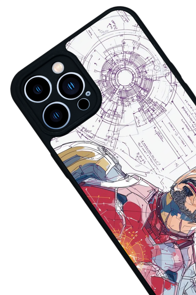 iPhone 13 Pro Max Uyumlu Iron Man ( Demir Adam ) Tasarımlı Glossy Premium Kılıf