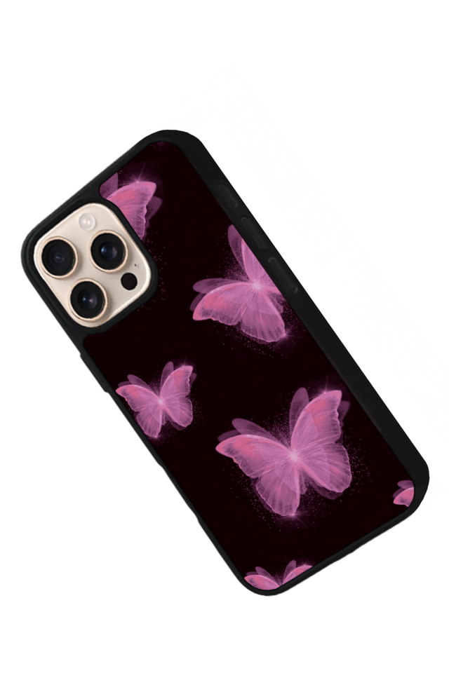 iPhone 14 Pro Max Uyumlu Kelebek Tasarımlı Glossy Premium Kılıf
