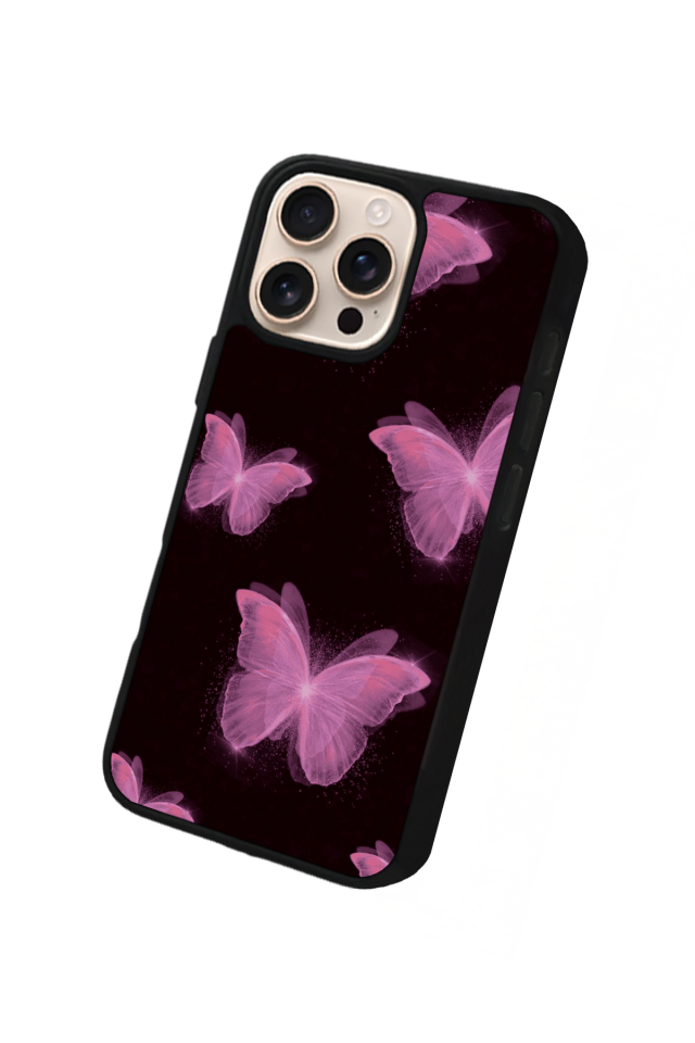 iPhone 14 Pro Max Uyumlu Kelebek Tasarımlı Glossy Premium Kılıf