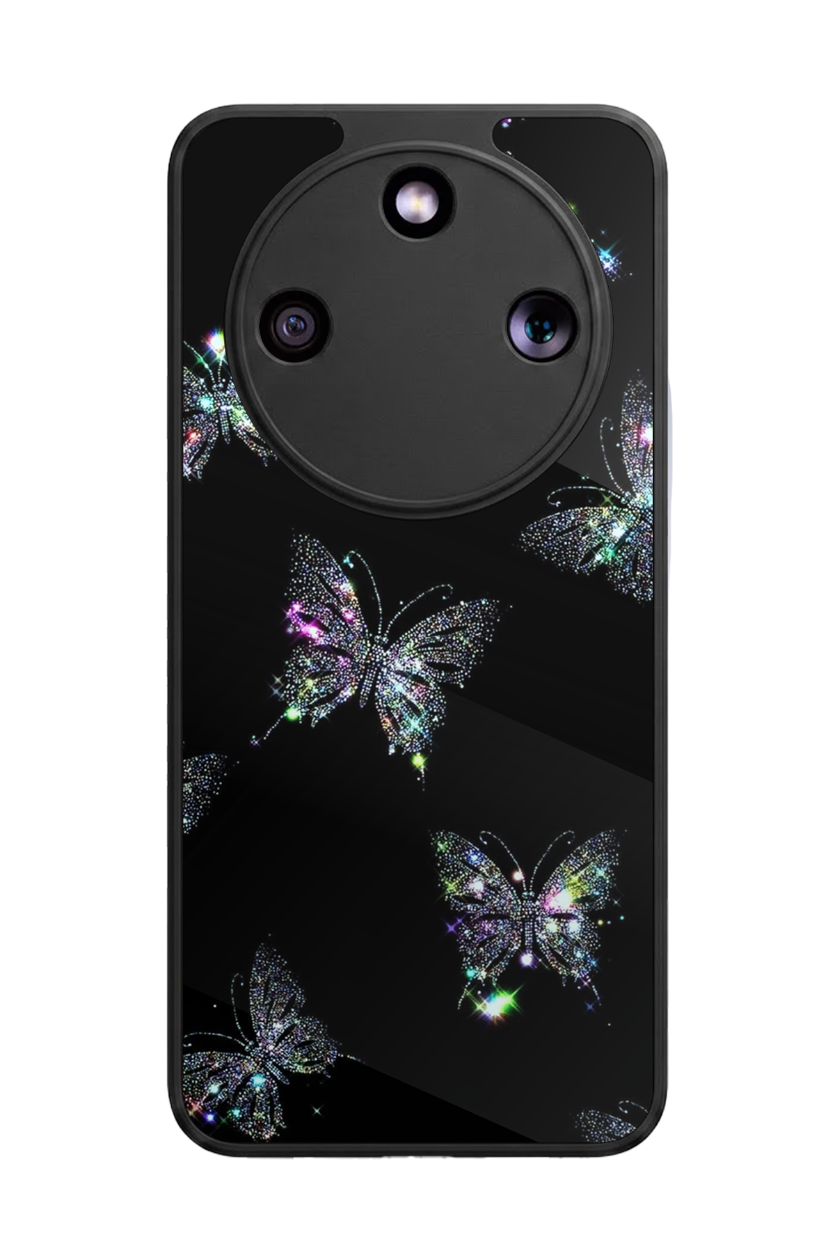 Honor Magic 8 Lite Uyumlu Kelebek Tasarımlı Glossy Premium Kılıf