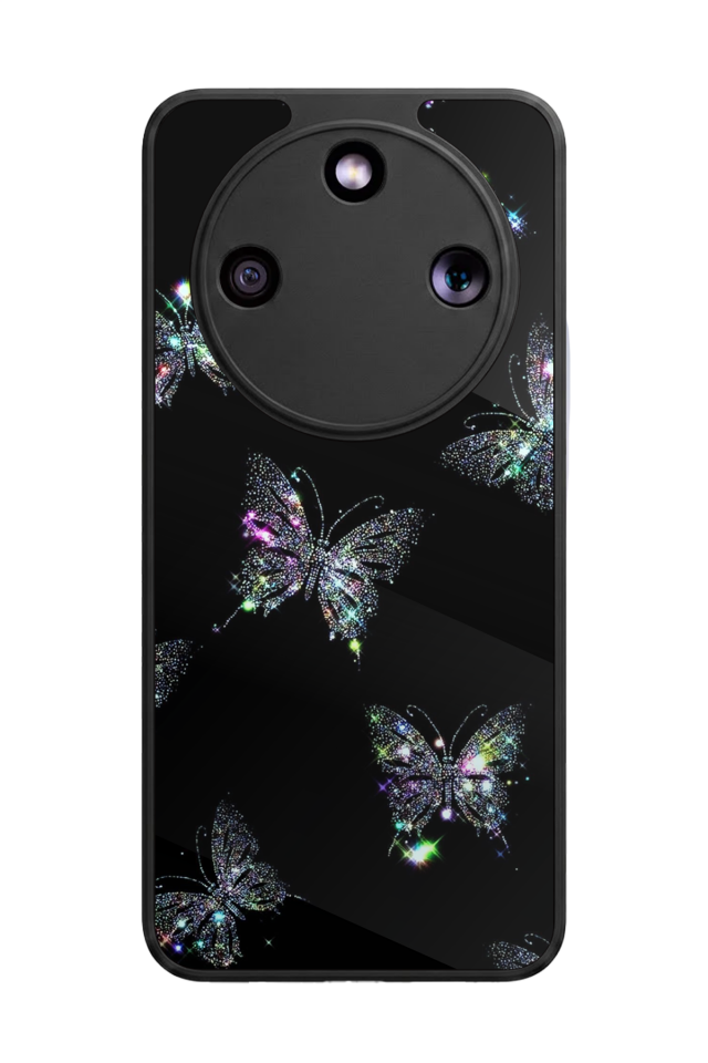 Honor Magic 8 Lite Uyumlu Kelebek Tasarımlı Glossy Premium Kılıf