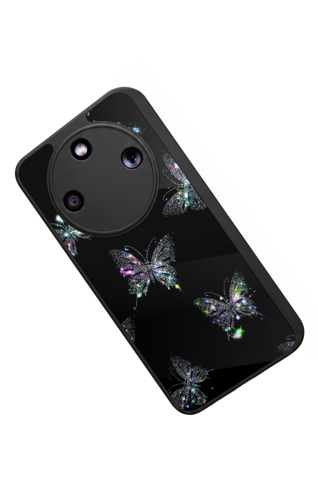 Honor Magic 8 Lite Uyumlu Kelebek Tasarımlı Glossy Premium Kılıf