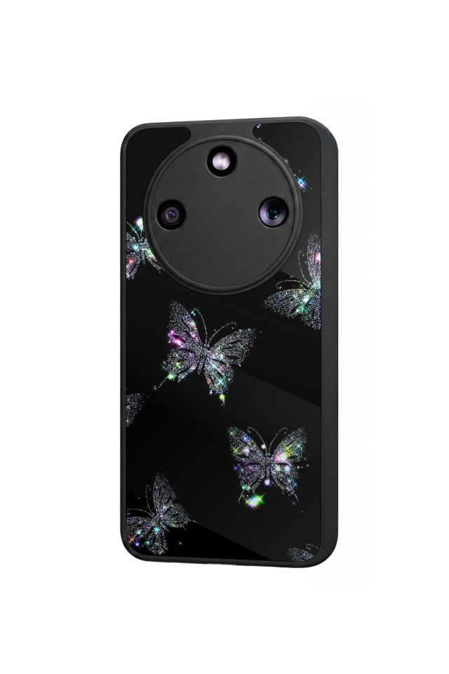 Honor Magic 8 Lite Uyumlu Kelebek Tasarımlı Glossy Premium Kılıf