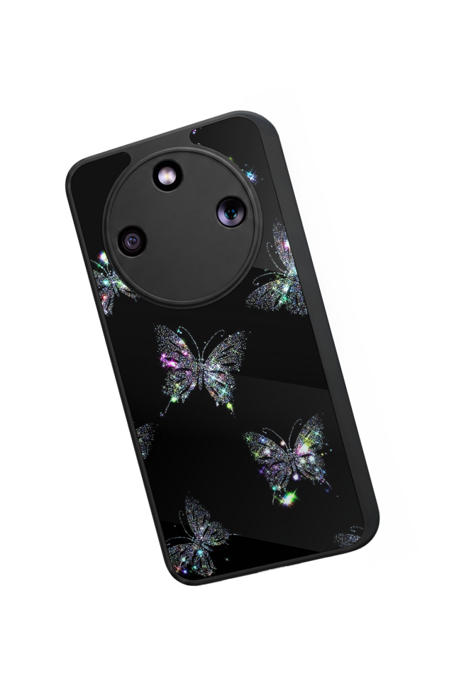 Honor Magic 8 Lite Uyumlu Kelebek Tasarımlı Glossy Premium Kılıf