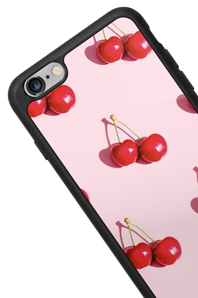 iPhone 6 Plus Uyumlu Kiraz Tasarımlı Glossy Premium Kılıf