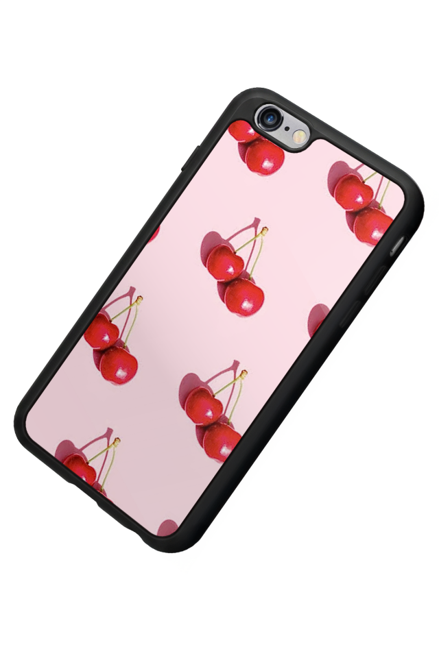 iPhone 6 Plus Uyumlu Kiraz Tasarımlı Glossy Premium Kılıf
