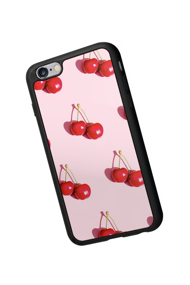 iPhone 6 Plus Uyumlu Kiraz Tasarımlı Glossy Premium Kılıf