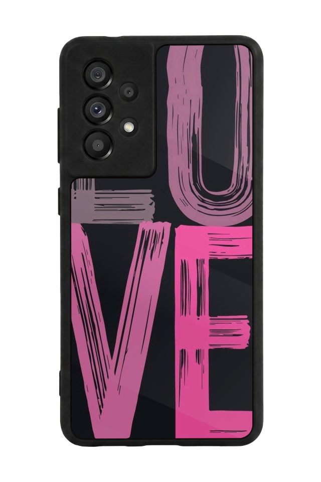 Samsung Galaxy A73 Uyumlu Love Tasarımlı Glossy Premium Kılıf