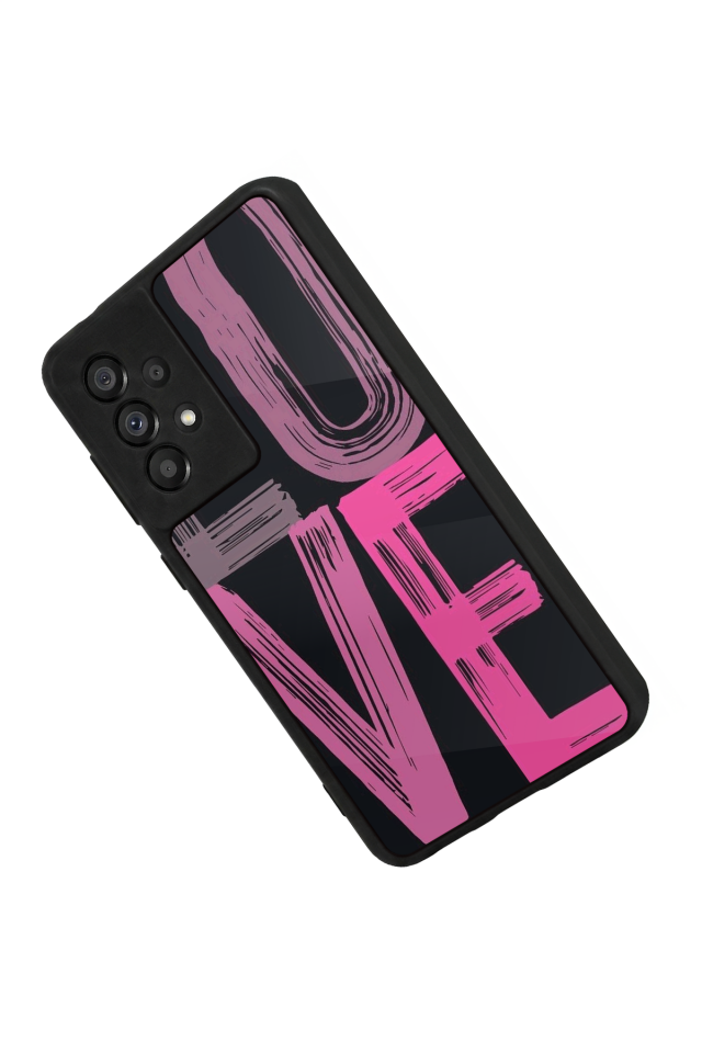 Samsung Galaxy A73 Uyumlu Love Tasarımlı Glossy Premium Kılıf