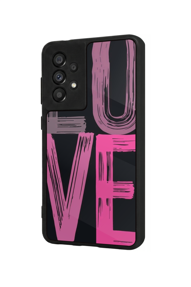 Samsung Galaxy A73 Uyumlu Love Tasarımlı Glossy Premium Kılıf