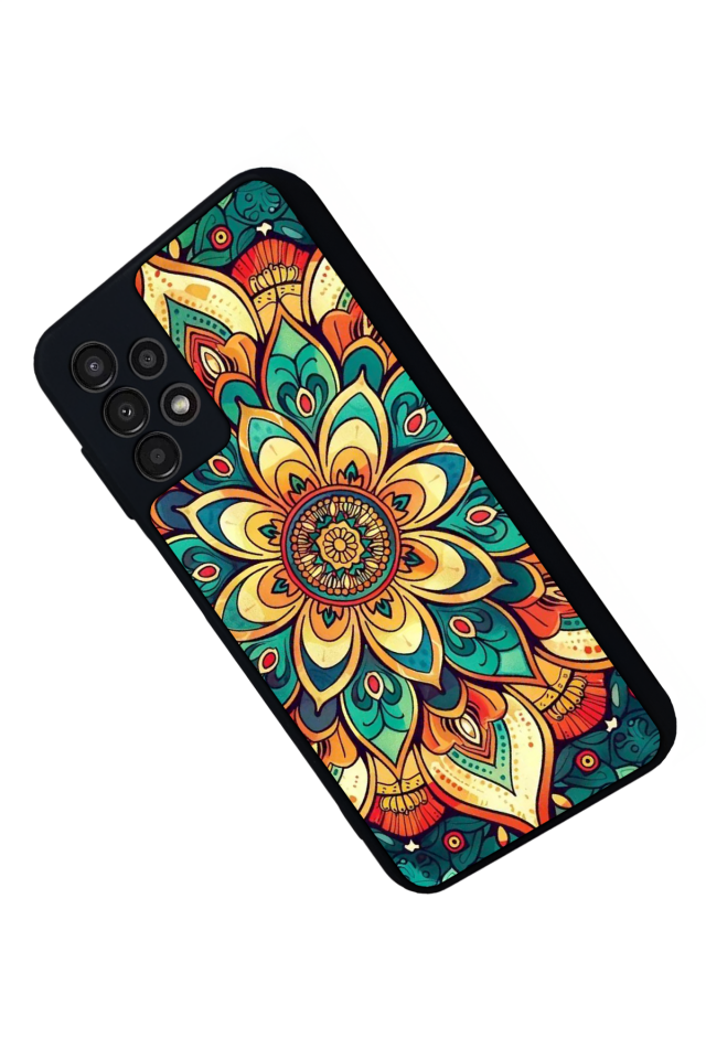 Samsung Galaxy A23 Uyumlu Mandala Tasarımlı Glossy Premium Kılıf