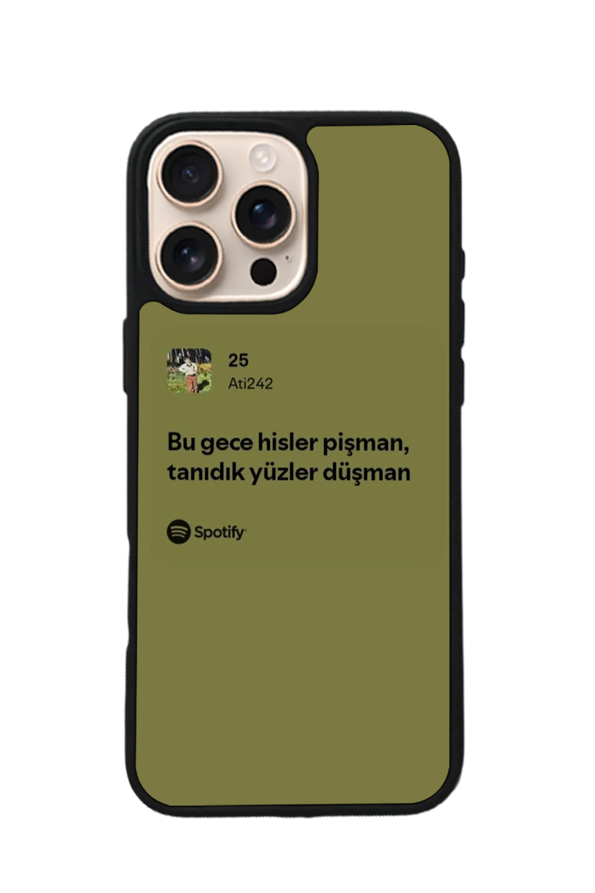iPhone 14 Pro Uyumlu Sarki Sozleri Tasarımlı Glossy Premium Kılıf