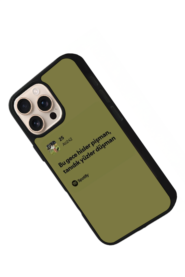 iPhone 14 Pro Uyumlu Sarki Sozleri Tasarımlı Glossy Premium Kılıf