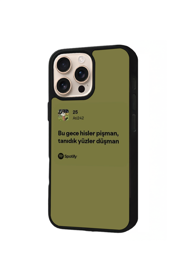 iPhone 14 Pro Uyumlu Sarki Sozleri Tasarımlı Glossy Premium Kılıf