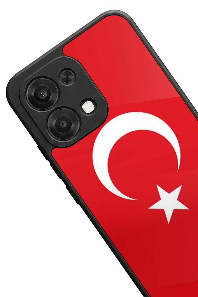 Oppo A6 Pro Uyumlu Türk Bayragi Tasarımlı Glossy Premium Kılıf