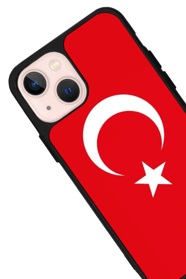 iPhone 13 Mini Uyumlu Türk Bayragi Tasarımlı Glossy Premium Kılıf