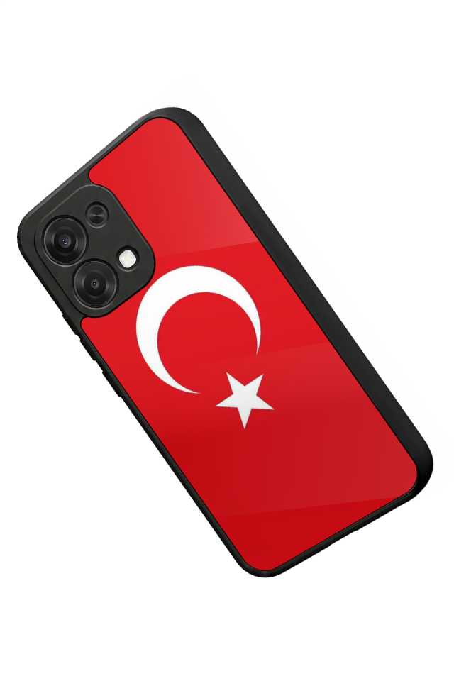 Oppo A6 Pro Uyumlu Türk Bayragi Tasarımlı Glossy Premium Kılıf