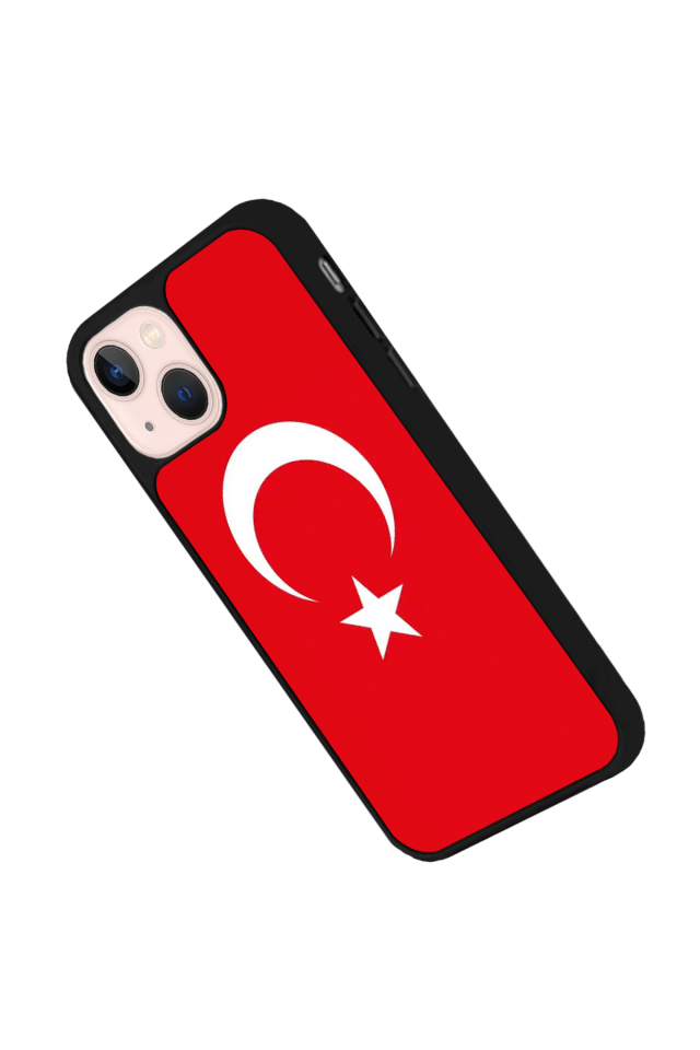 iPhone 13 Mini Uyumlu Türk Bayragi Tasarımlı Glossy Premium Kılıf