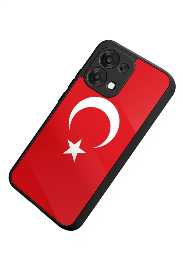 Oppo A6 Pro Uyumlu Türk Bayragi Tasarımlı Glossy Premium Kılıf