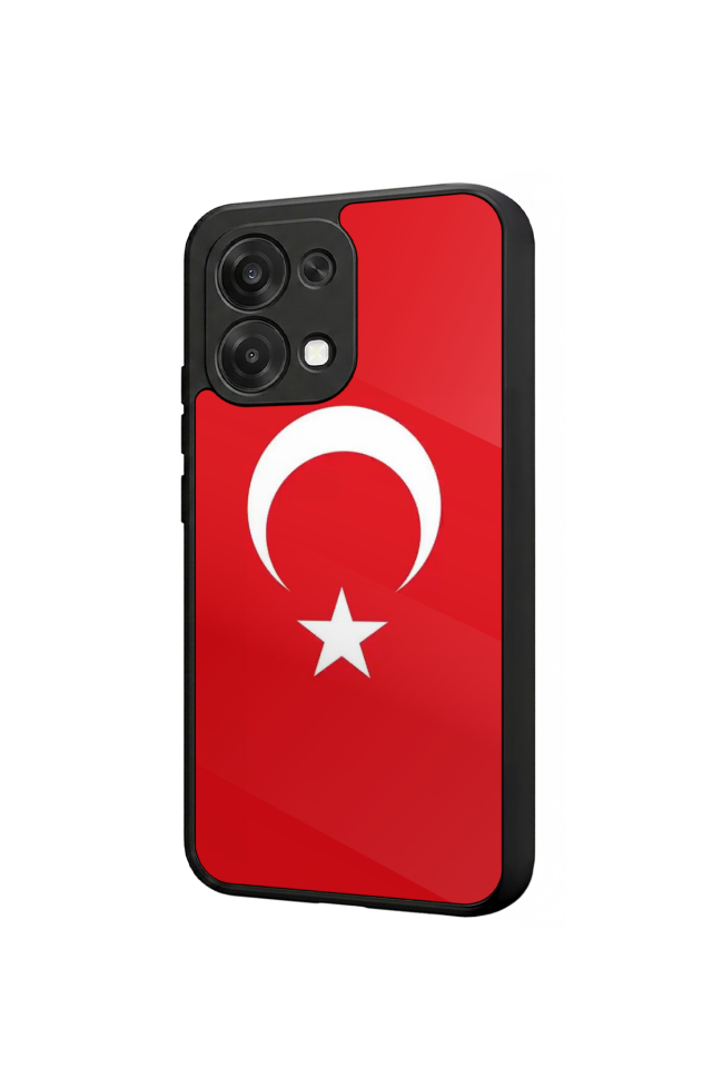 Oppo A6 Pro Uyumlu Türk Bayragi Tasarımlı Glossy Premium Kılıf