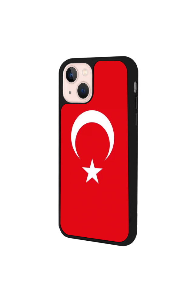 iPhone 13 Mini Uyumlu Türk Bayragi Tasarımlı Glossy Premium Kılıf
