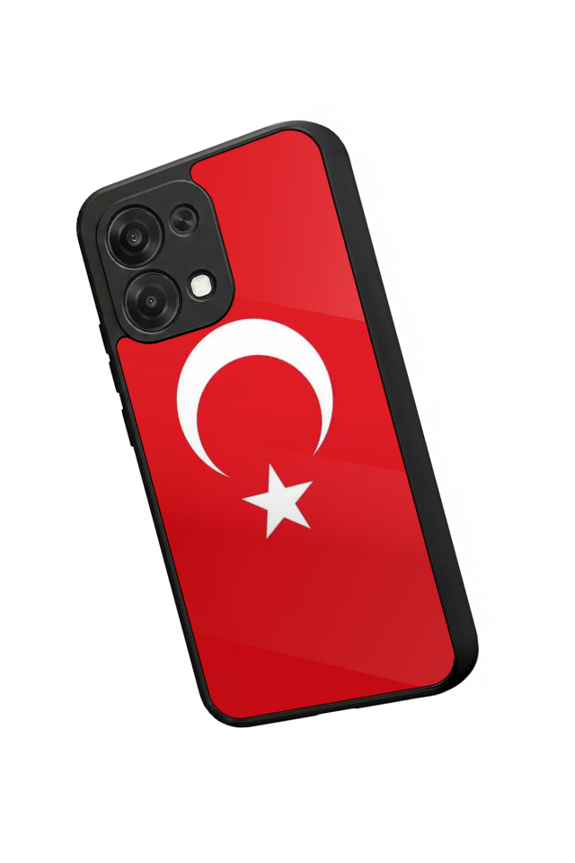 Oppo A6 Pro Uyumlu Türk Bayragi Tasarımlı Glossy Premium Kılıf