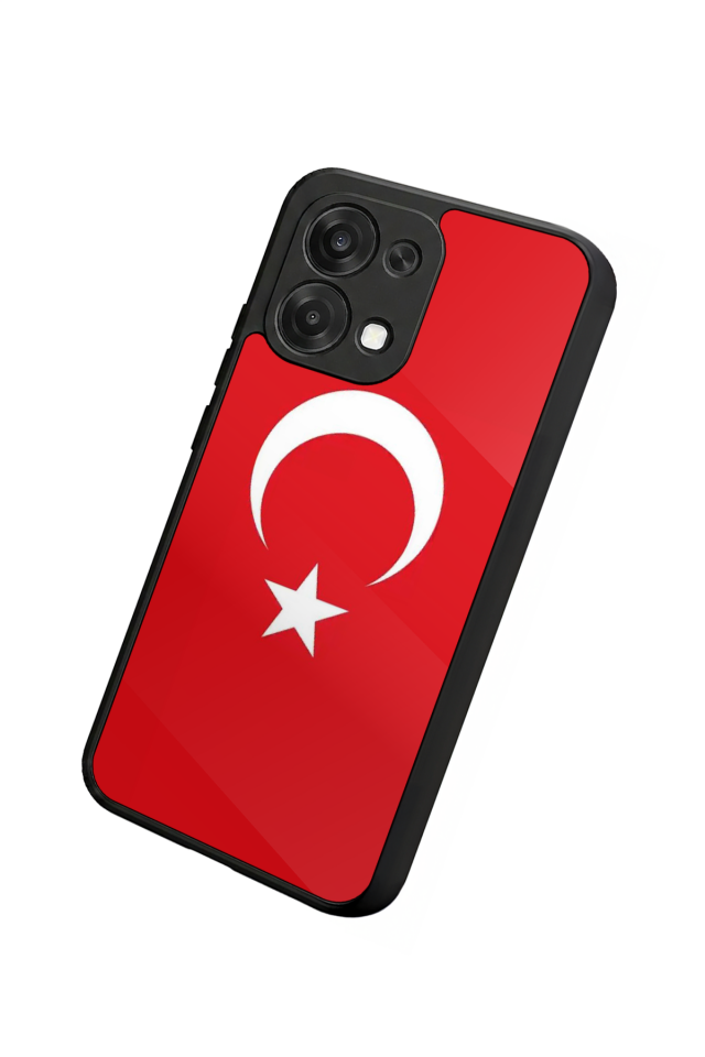 Oppo A6 Pro Uyumlu Türk Bayragi Tasarımlı Glossy Premium Kılıf