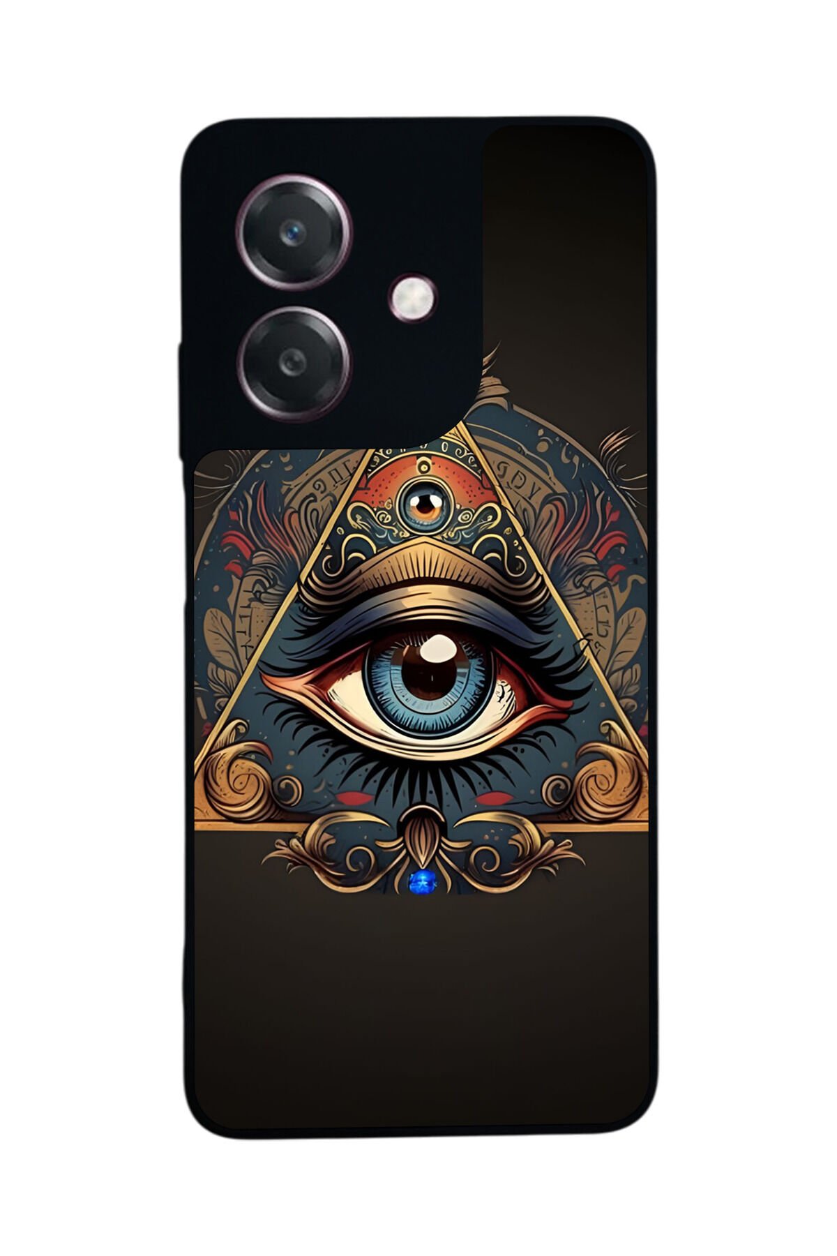 Oppo A3 5G Uyumlu Göz Tasarımlı Glossy Premium Kılıf