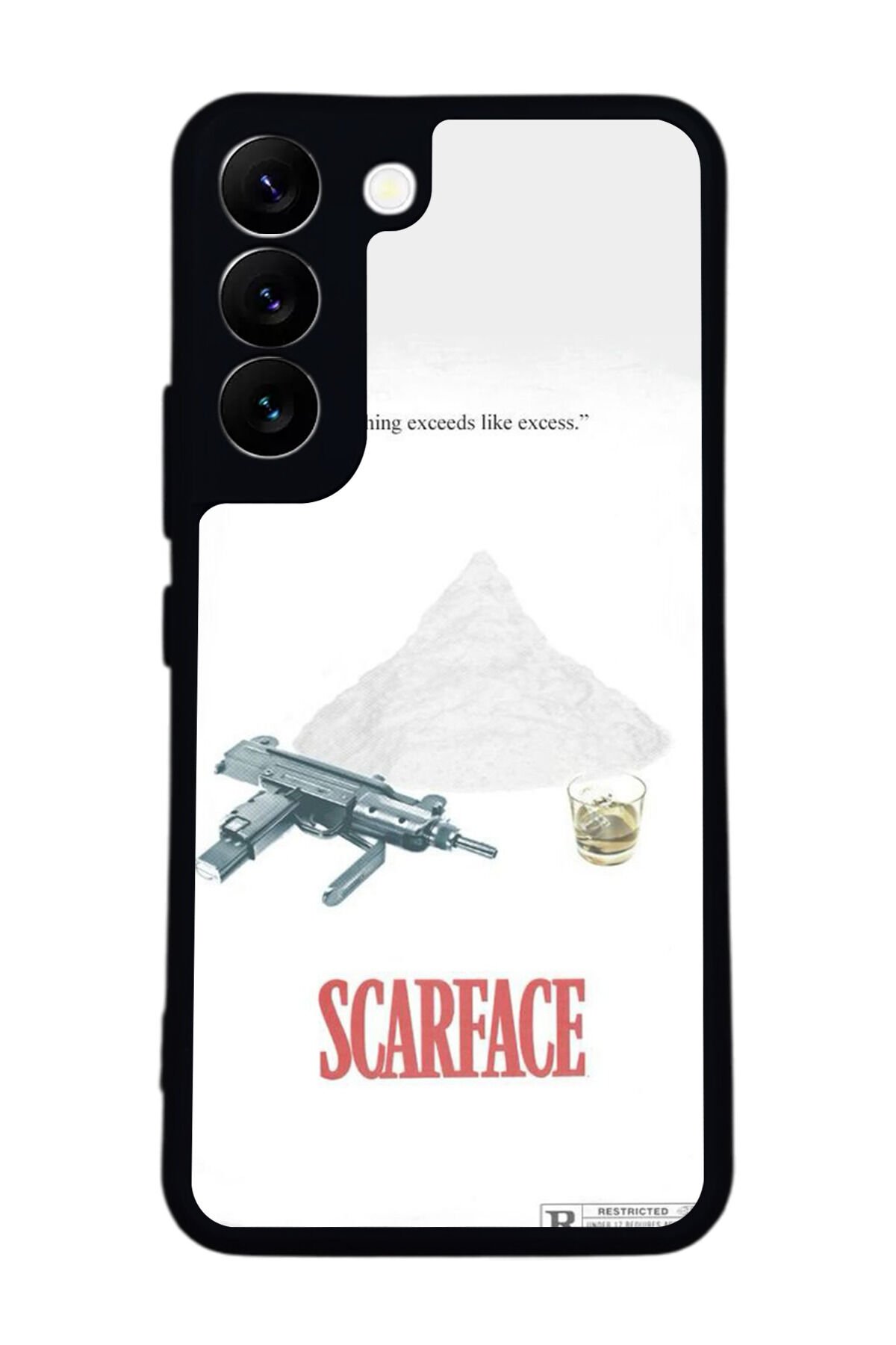 Samsung Galaxy S22 Uyumlu Scarface Tasarımlı Glossy Premium Kılıf