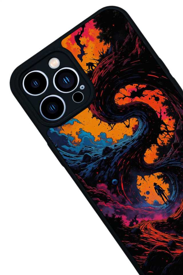 iPhone 12 Pro Max Uyumlu Abstract Tasarımlı Glossy Premium Kılıf