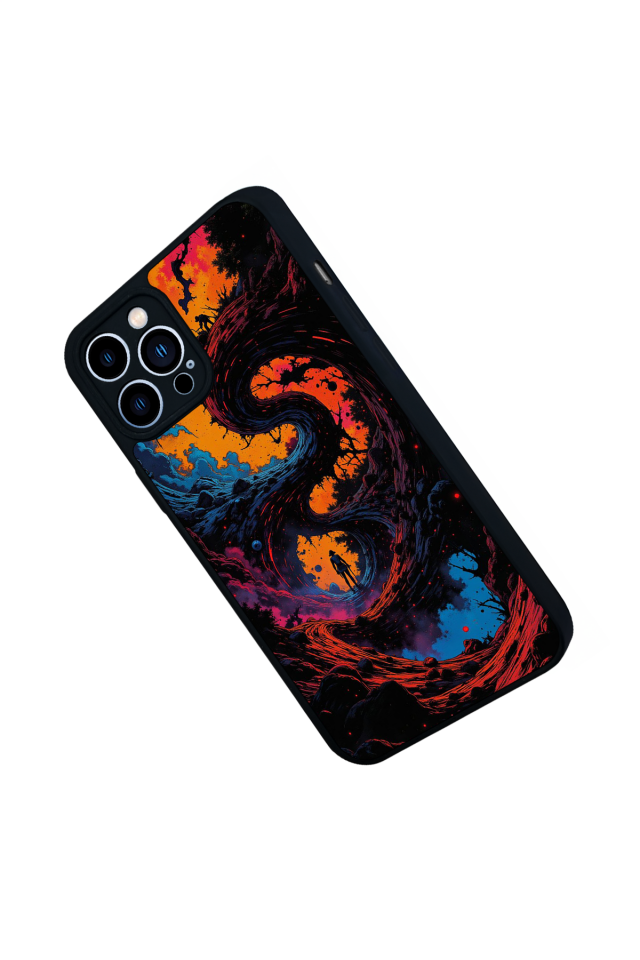 iPhone 12 Pro Max Uyumlu Abstract Tasarımlı Glossy Premium Kılıf