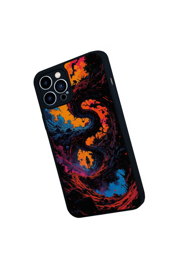 iPhone 12 Pro Max Uyumlu Abstract Tasarımlı Glossy Premium Kılıf