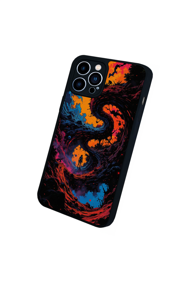 iPhone 12 Pro Max Uyumlu Abstract Tasarımlı Glossy Premium Kılıf