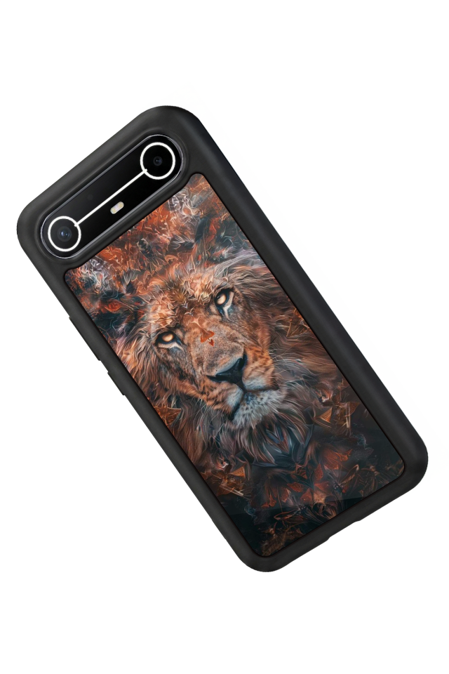 Tecno Spark Slim 5G Uyumlu Aslan Tasarımlı Glossy Premium Kılıf