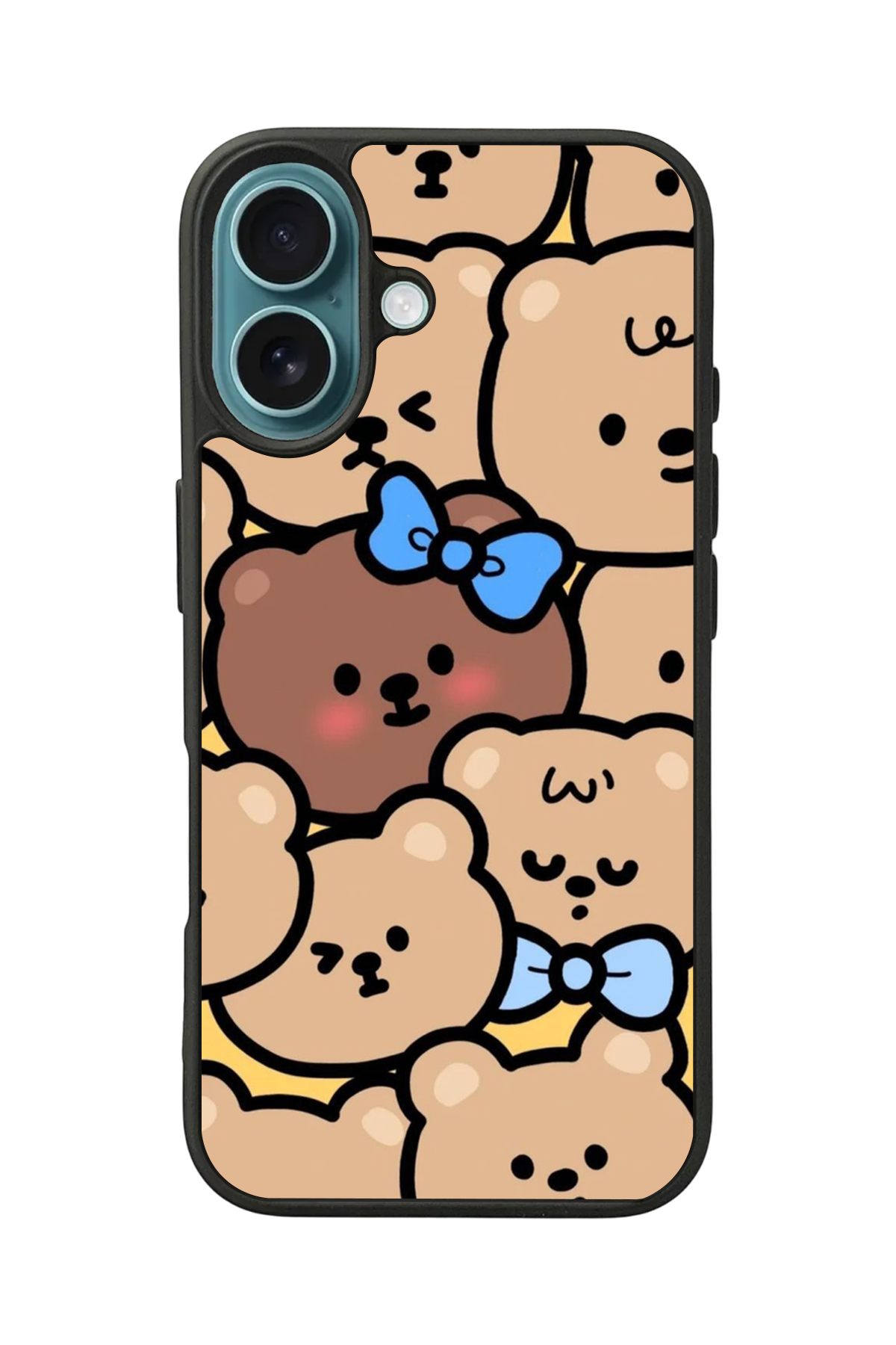 iPhone 16 Uyumlu Ayı Tasarımlı Glossy Premium Kılıf