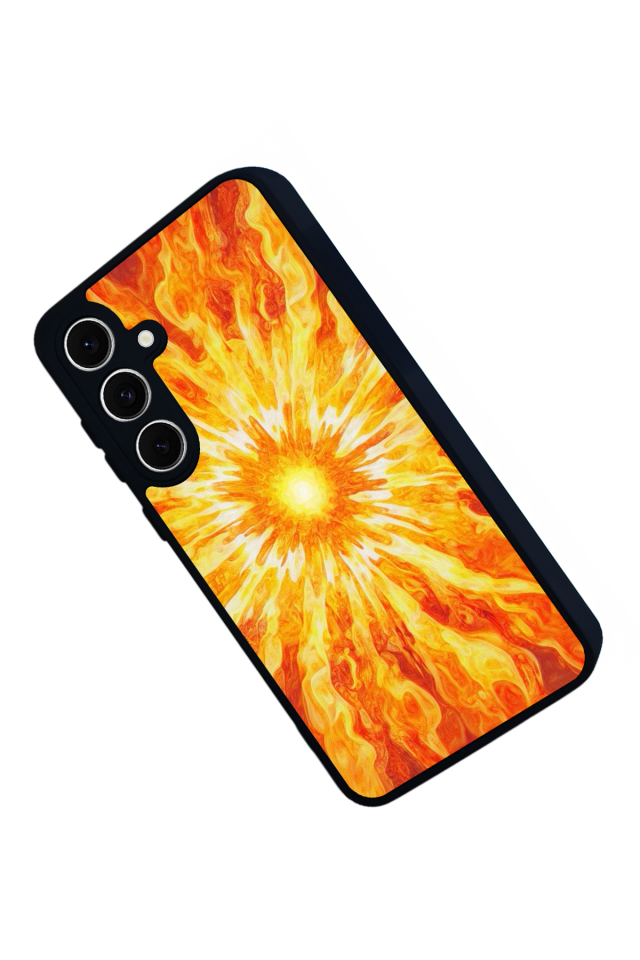 Samsung Galaxy A16 Uyumlu Güneş Tasarımlı Glossy Premium Kılıf