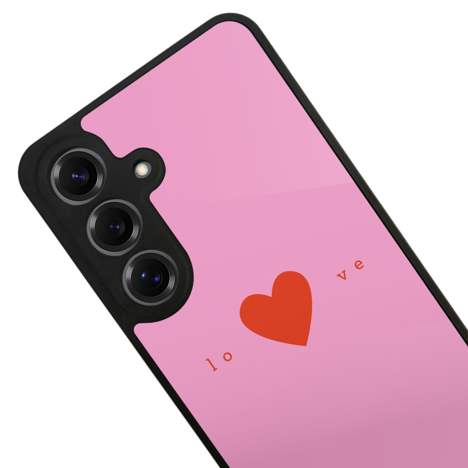 Samsung Galaxy S25 Uyumlu Kalp Love Tasarımlı Glossy Premium Kılıf