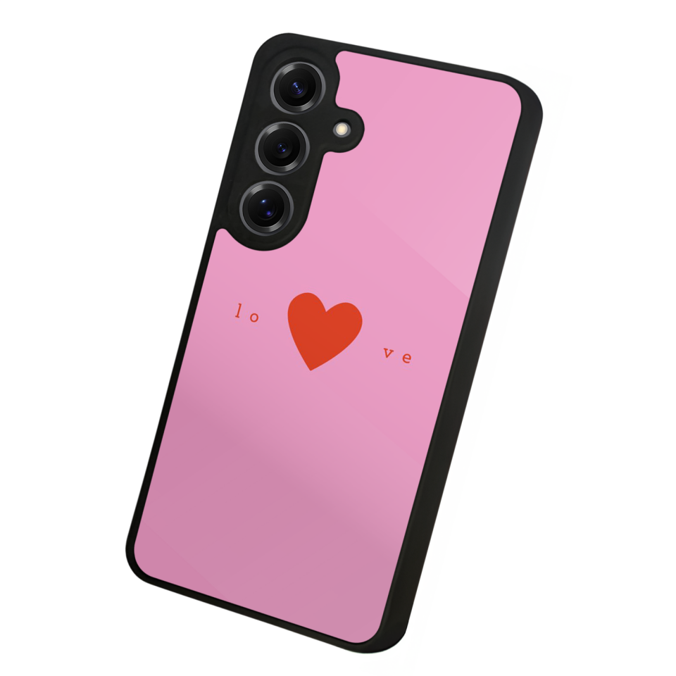 Samsung Galaxy S25 Uyumlu Kalp Love Tasarımlı Glossy Premium Kılıf