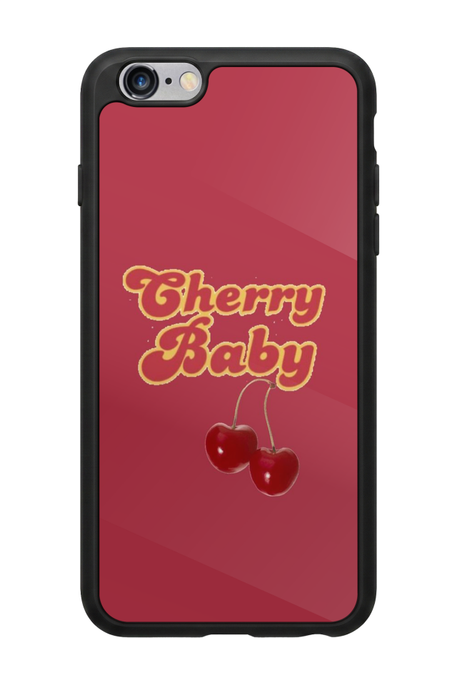 iPhone 6 Plus Uyumlu Kiraz Tasarımlı Glossy Premium Kılıf