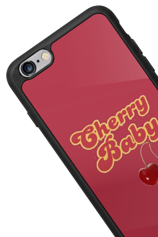 iPhone 6 Plus Uyumlu Kiraz Tasarımlı Glossy Premium Kılıf