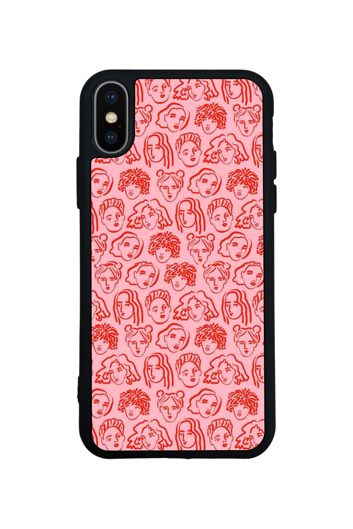 iPhone XS Max Uyumlu Line Art Tasarımlı Glossy Premium Kılıf