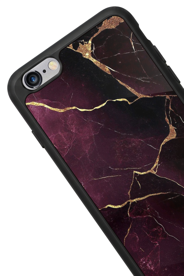 iPhone 6s Plus Uyumlu Mermer Marble Tasarımlı Glossy Premium Kılıf
