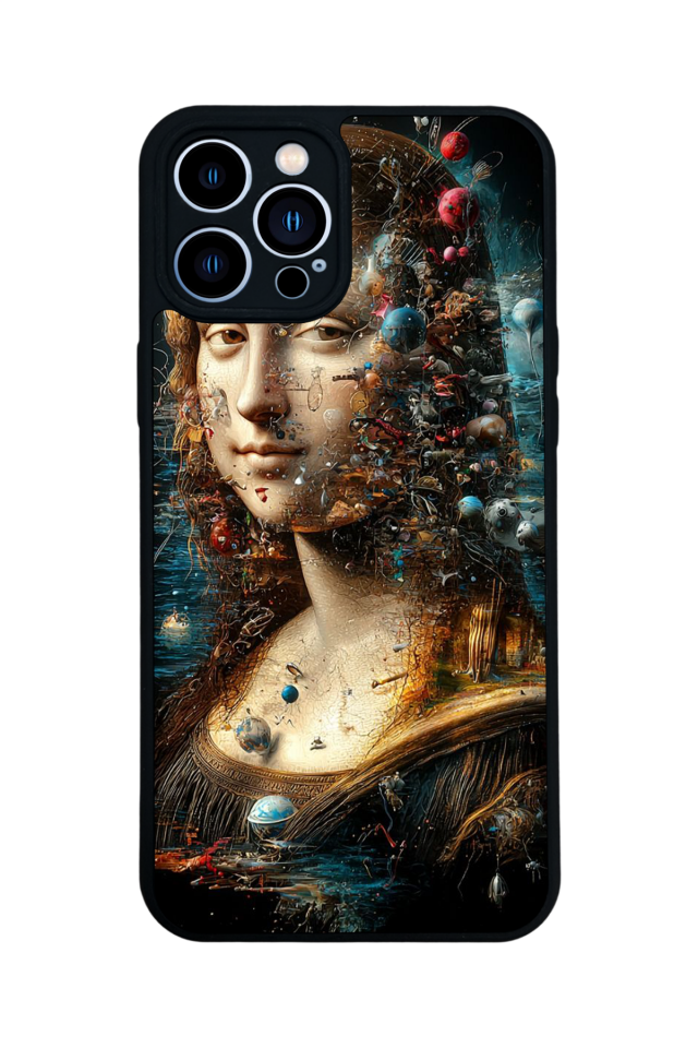 iPhone 13 Pro Max Uyumlu Monalisa Tasarımlı Glossy Premium Kılıf