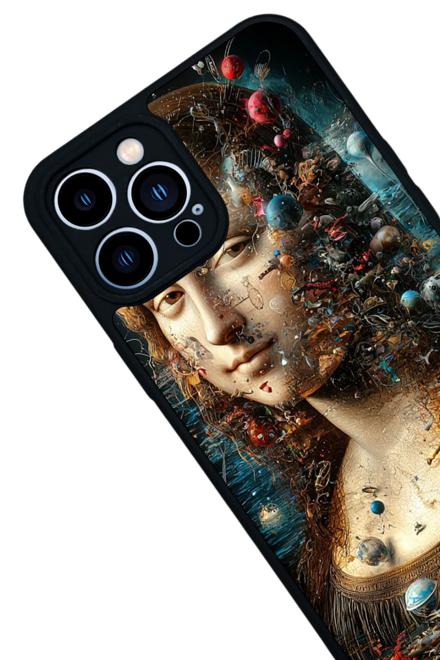 iPhone 13 Pro Max Uyumlu Monalisa Tasarımlı Glossy Premium Kılıf