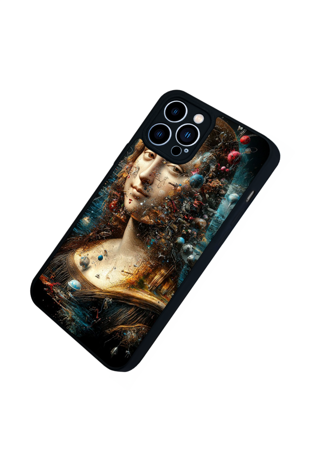 iPhone 13 Pro Max Uyumlu Monalisa Tasarımlı Glossy Premium Kılıf