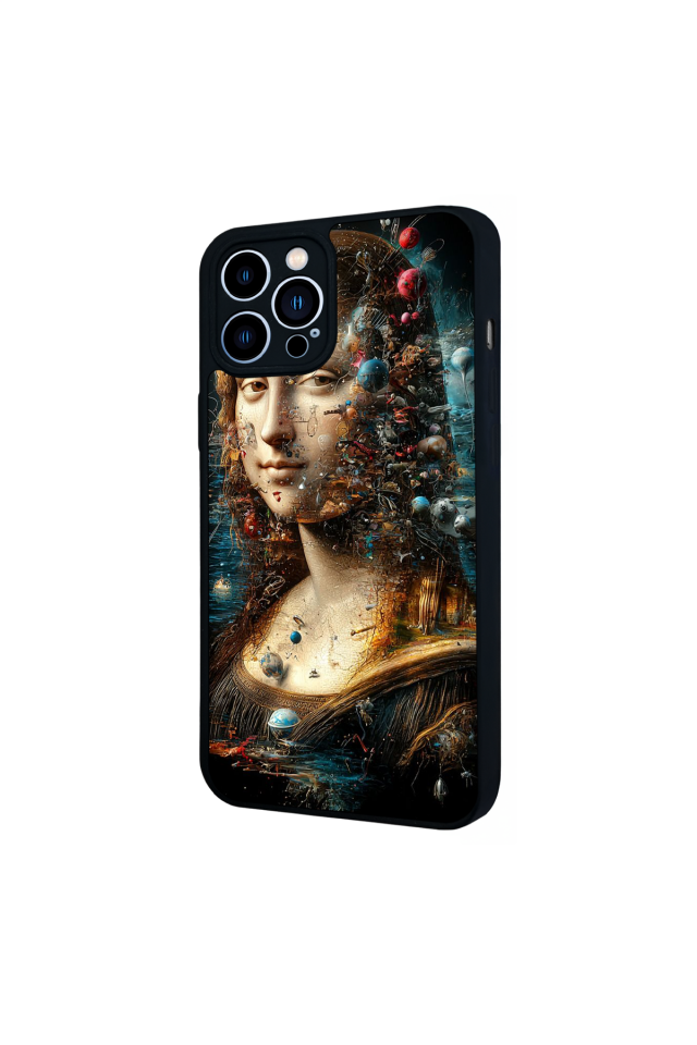 iPhone 13 Pro Max Uyumlu Monalisa Tasarımlı Glossy Premium Kılıf