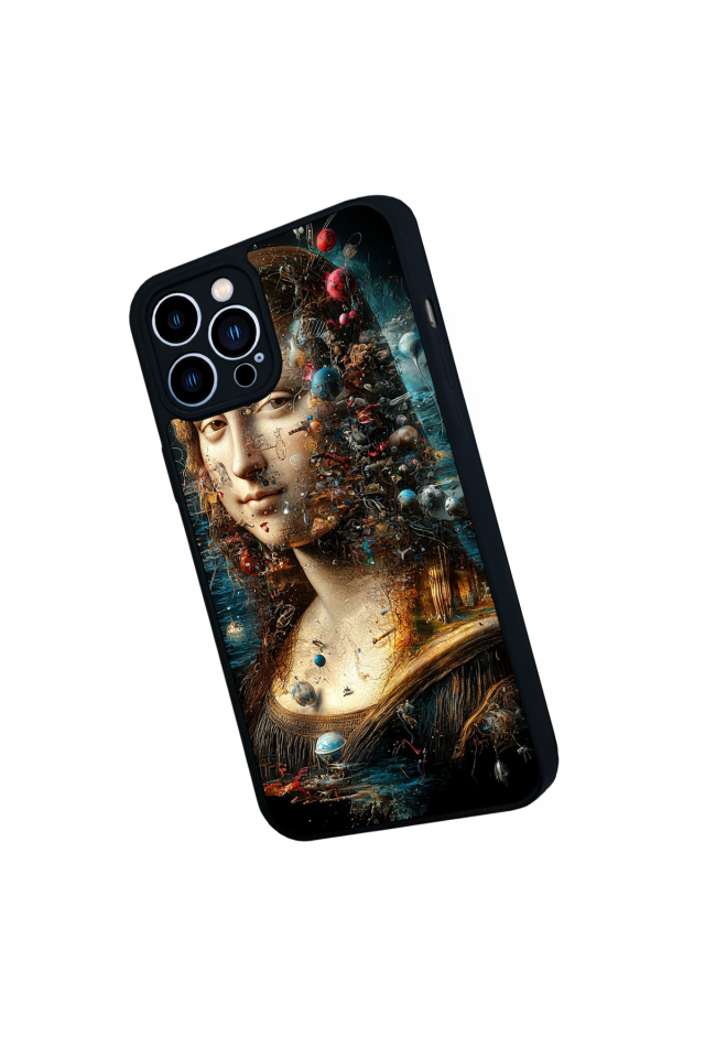 iPhone 13 Pro Max Uyumlu Monalisa Tasarımlı Glossy Premium Kılıf